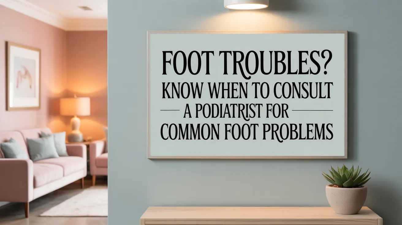 Foot Troubles? Know When to Consult a Podiatrist for Common Foot Problems