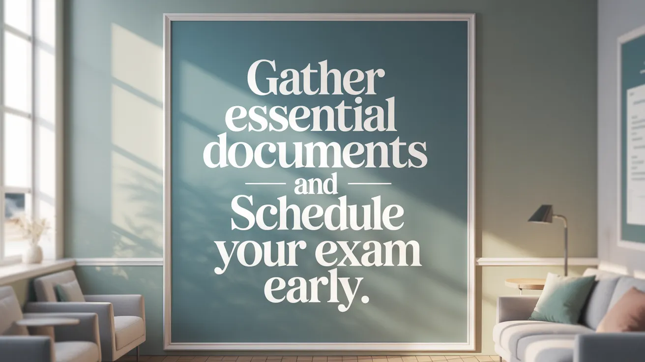 Gather Essential Documents and Schedule Your Exam Early