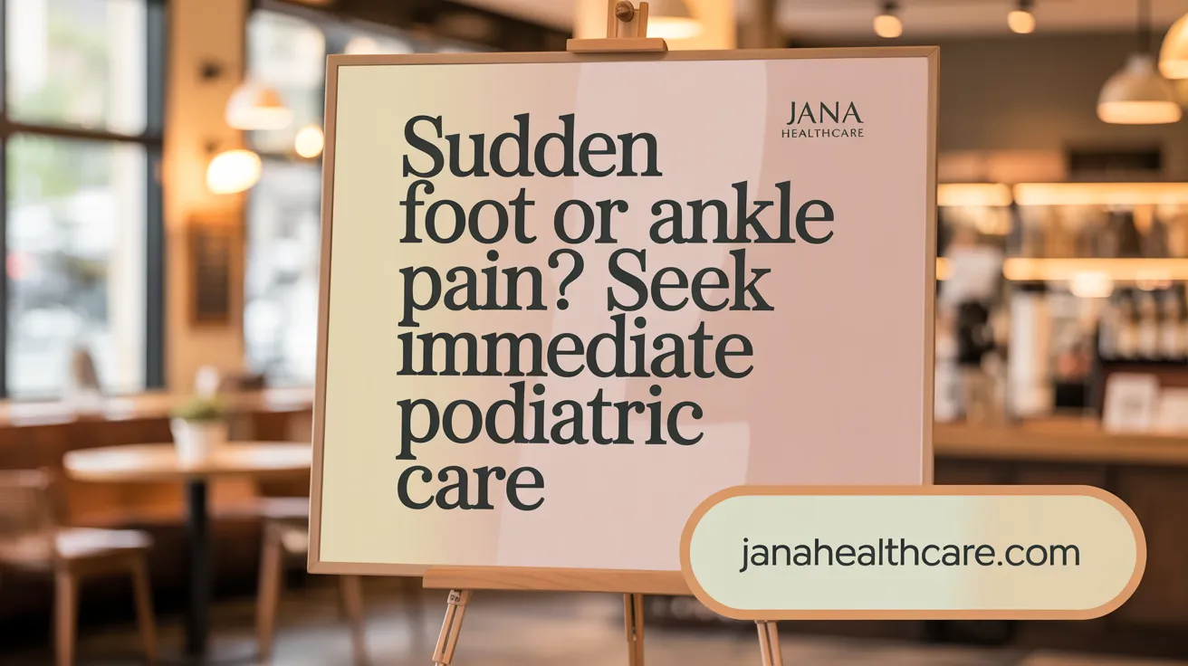 Sudden Foot or Ankle Pain? Seek Immediate Podiatric Care