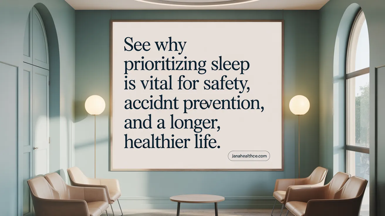 See why prioritizing sleep is vital for safety, accident prevention, and a longer, healthier life.