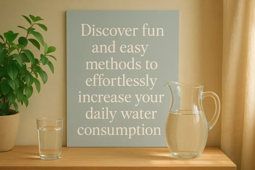 Discover fun and easy methods to effortlessly increase your daily water consumption.
