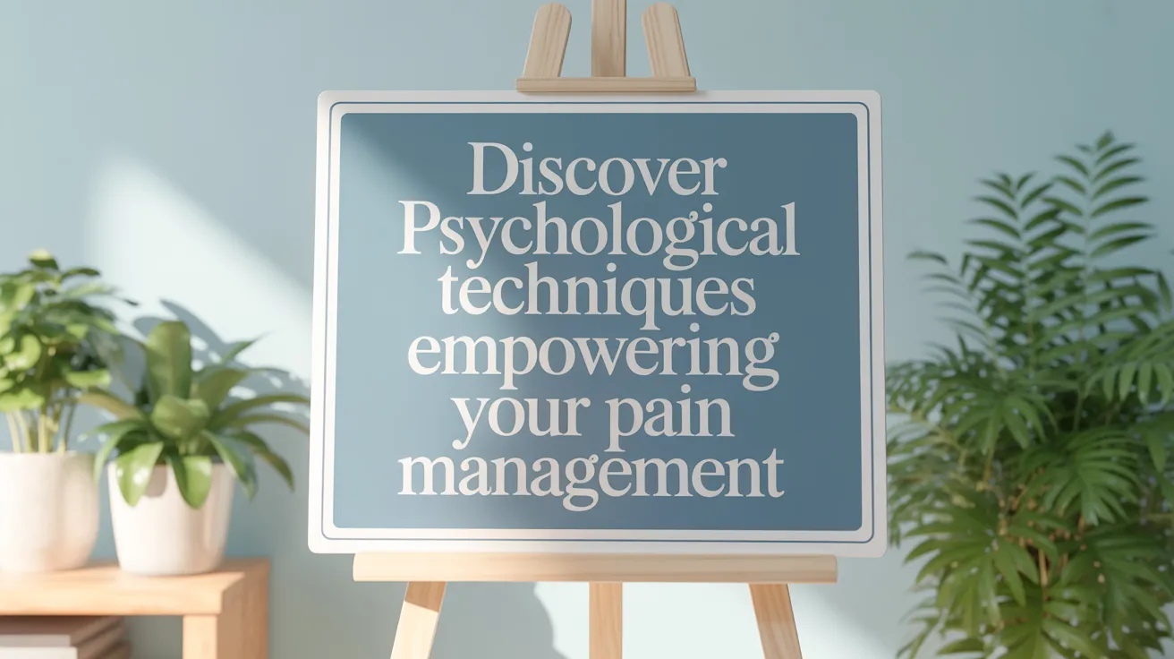 Discover psychological techniques empowering your pain management