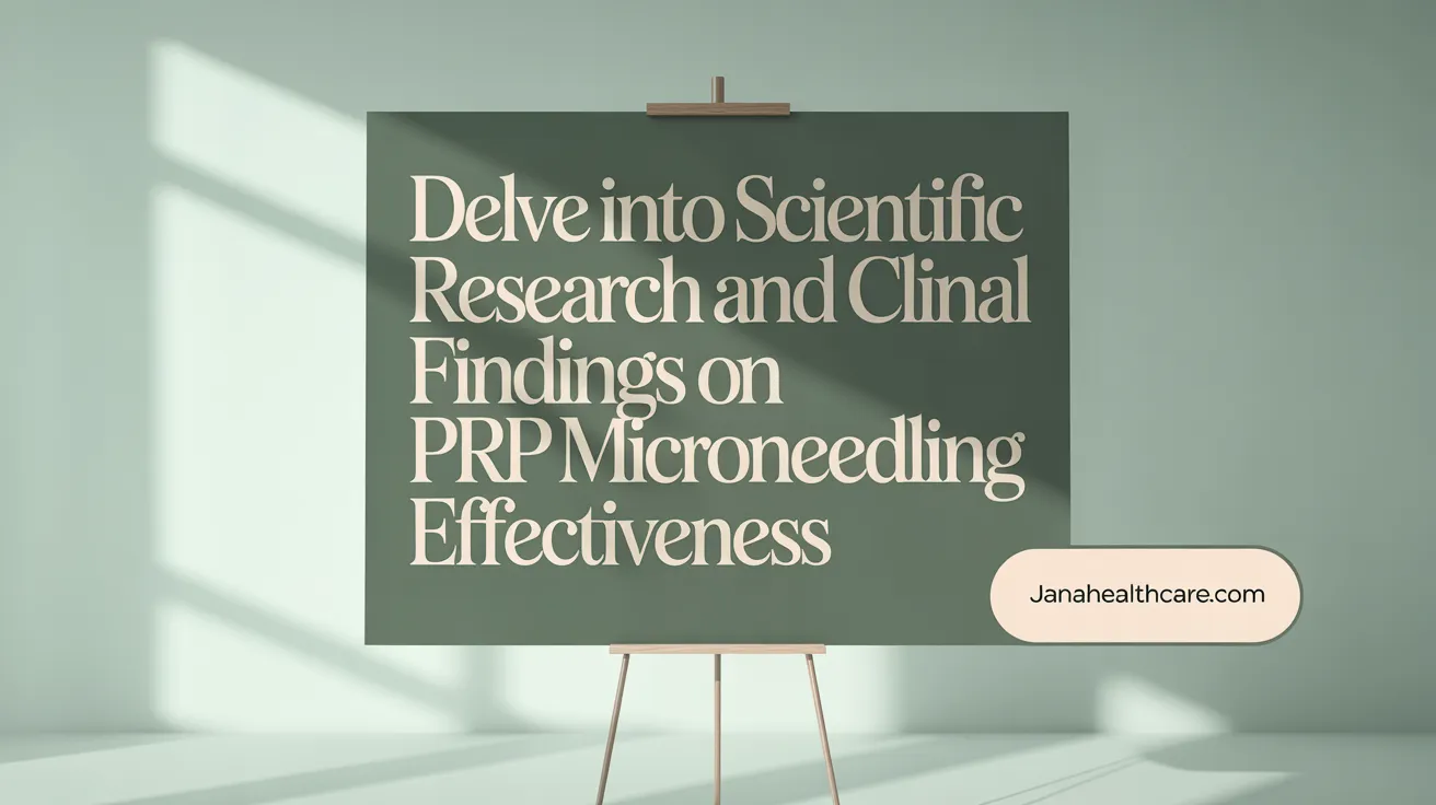 Delve Into Scientific Research and Clinical Findings on PRP Microneedling Effectiveness