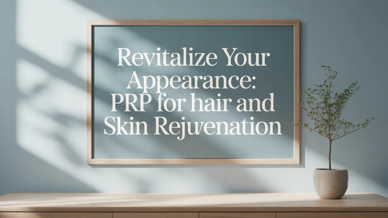 Revitalize Your Appearance: PRP for Hair and Skin Rejuvenation