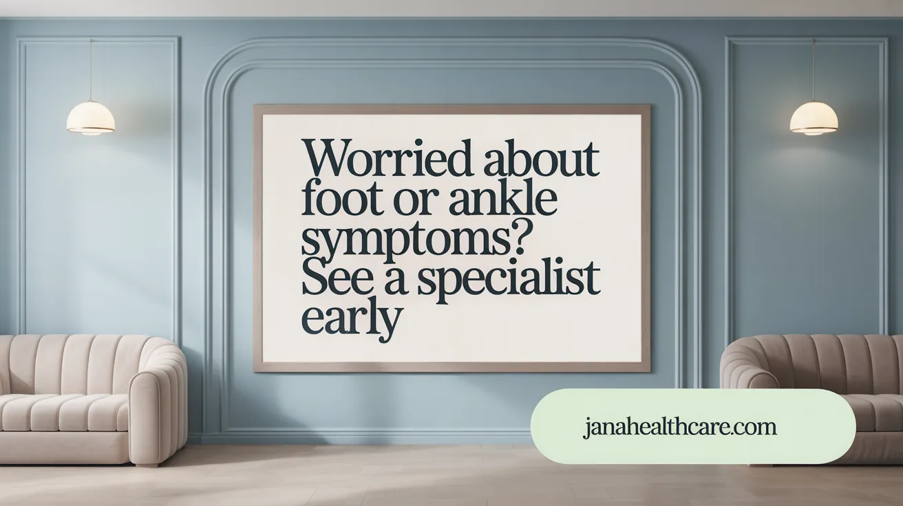 Worried About Foot or Ankle Symptoms? See a Specialist Early