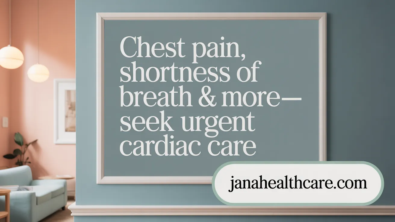 Chest Pain, Shortness of Breath & More—Seek Urgent Cardiac Care