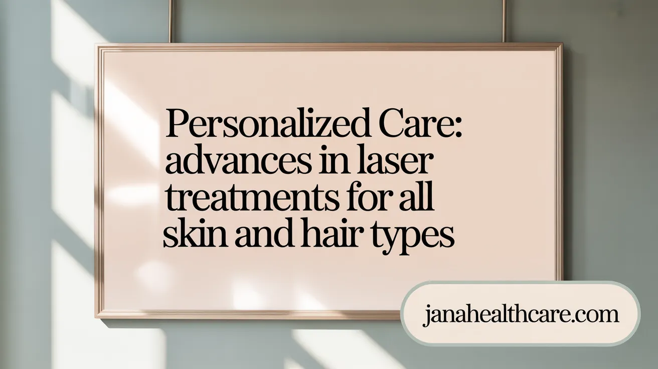 Personalized Care: Advances in Laser Treatments for All Skin and Hair Types