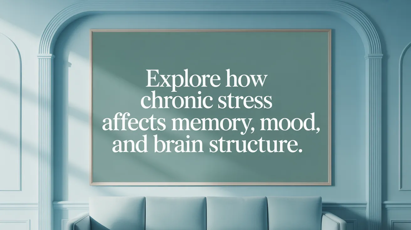 Explore how chronic stress affects memory, mood, and brain structure.