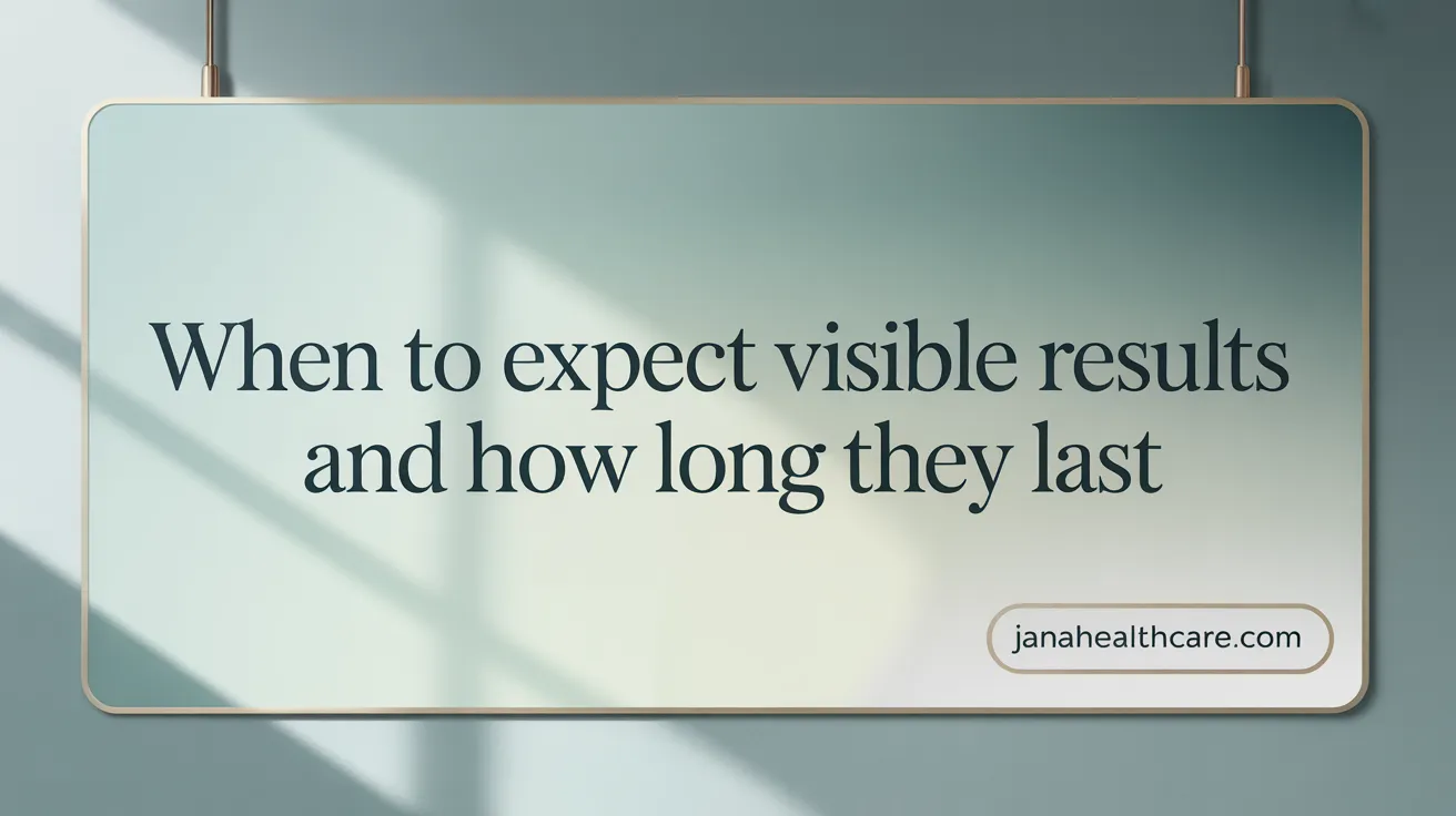 When to Expect Visible Results and How Long They Last