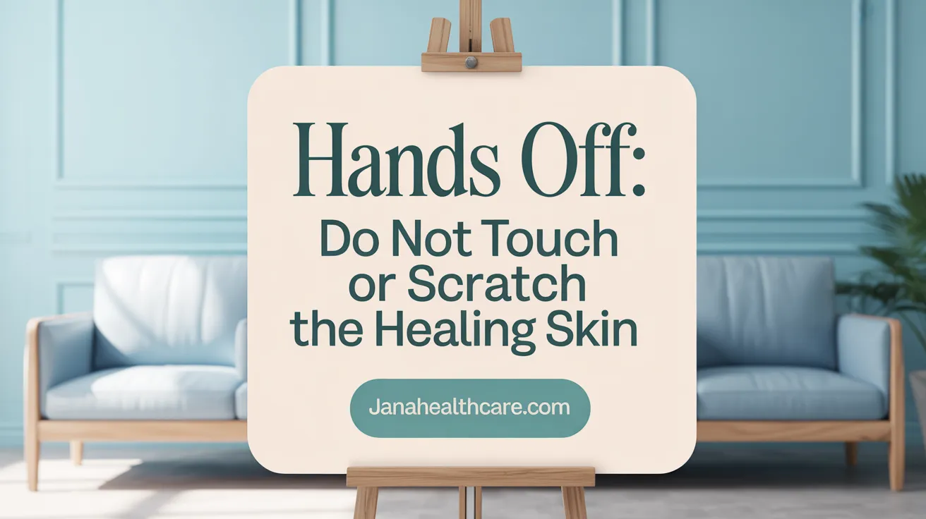 Hands Off: Do Not Touch or Scratch the Healing Skin