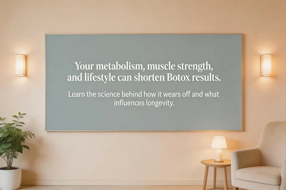 Your metabolism, muscle strength, and lifestyle can shorten Botox results. Learn the science behind how it wears off and what influences longevity.