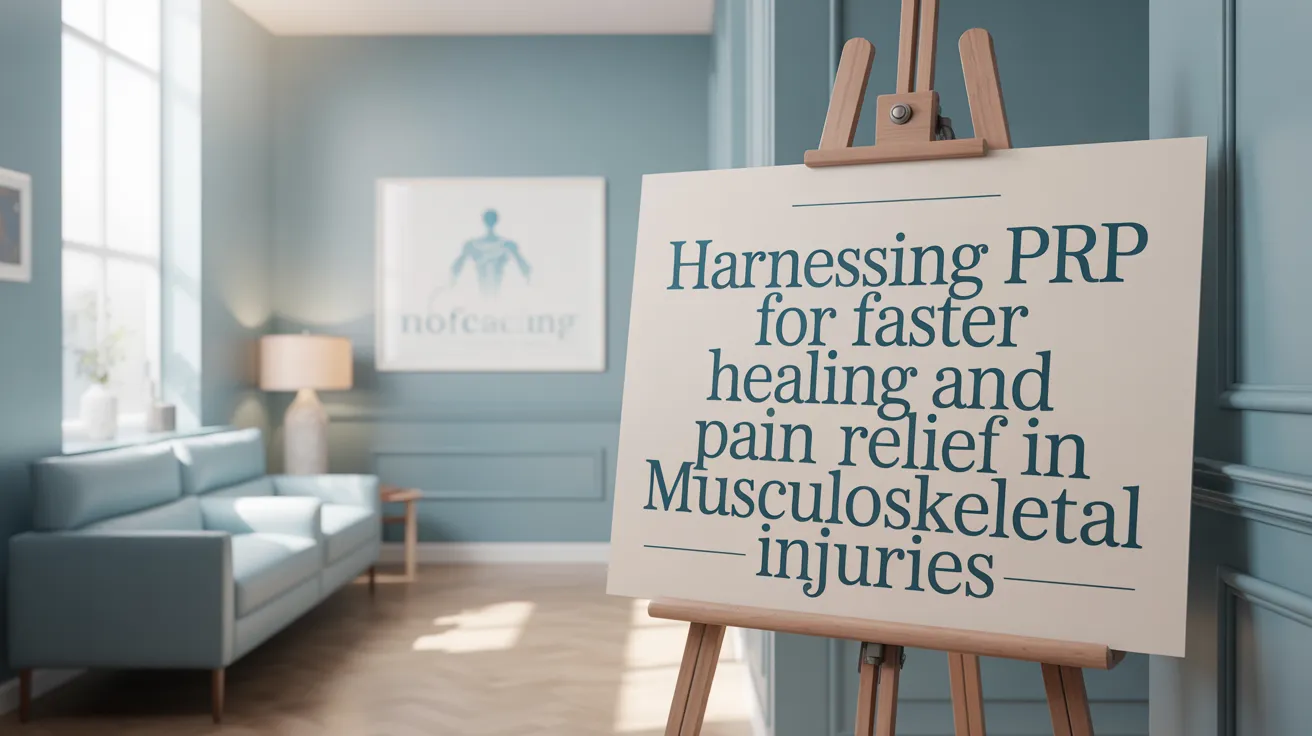 Harnessing PRP for Faster Healing and Pain Relief in Musculoskeletal Injuries