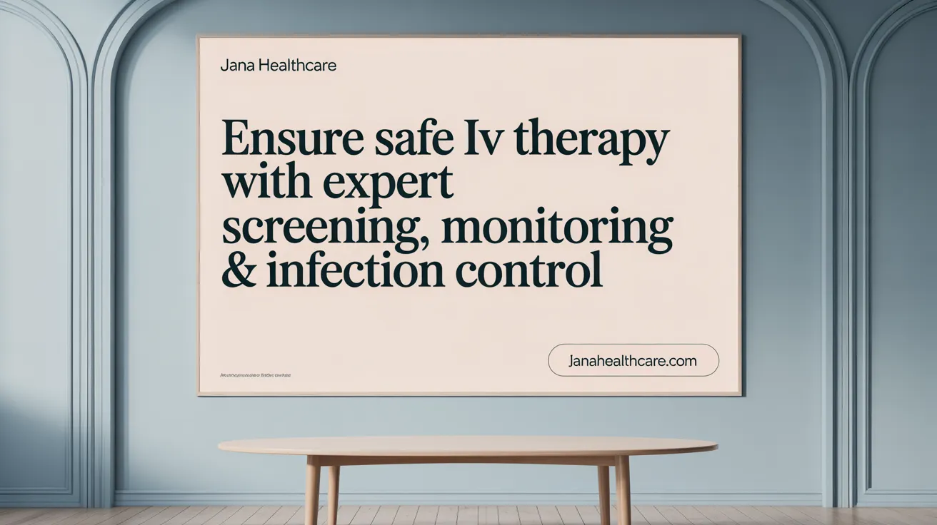 Ensure Safe IV Therapy with Expert Screening, Monitoring & Infection Control