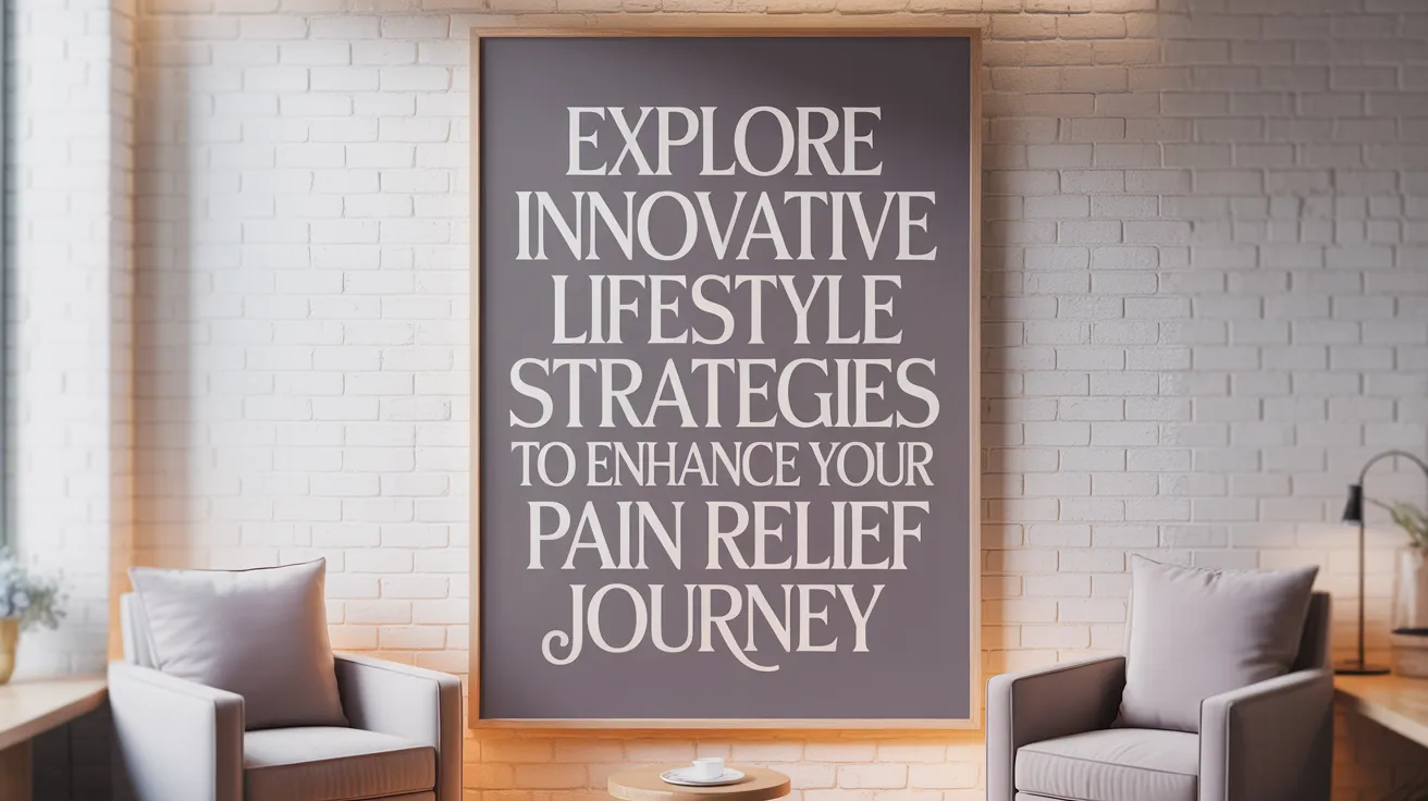 Explore innovative lifestyle strategies to enhance your pain relief journey