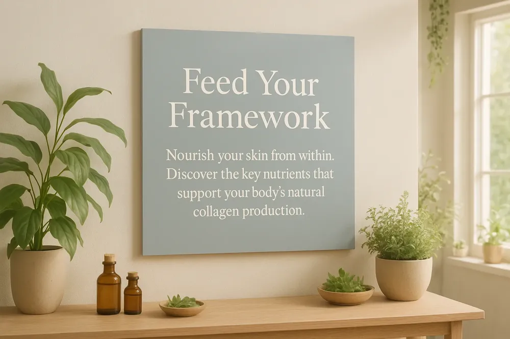 Feed Your Framework: Nourish your skin from within. Discover the key nutrients that support your body's natural collagen production.