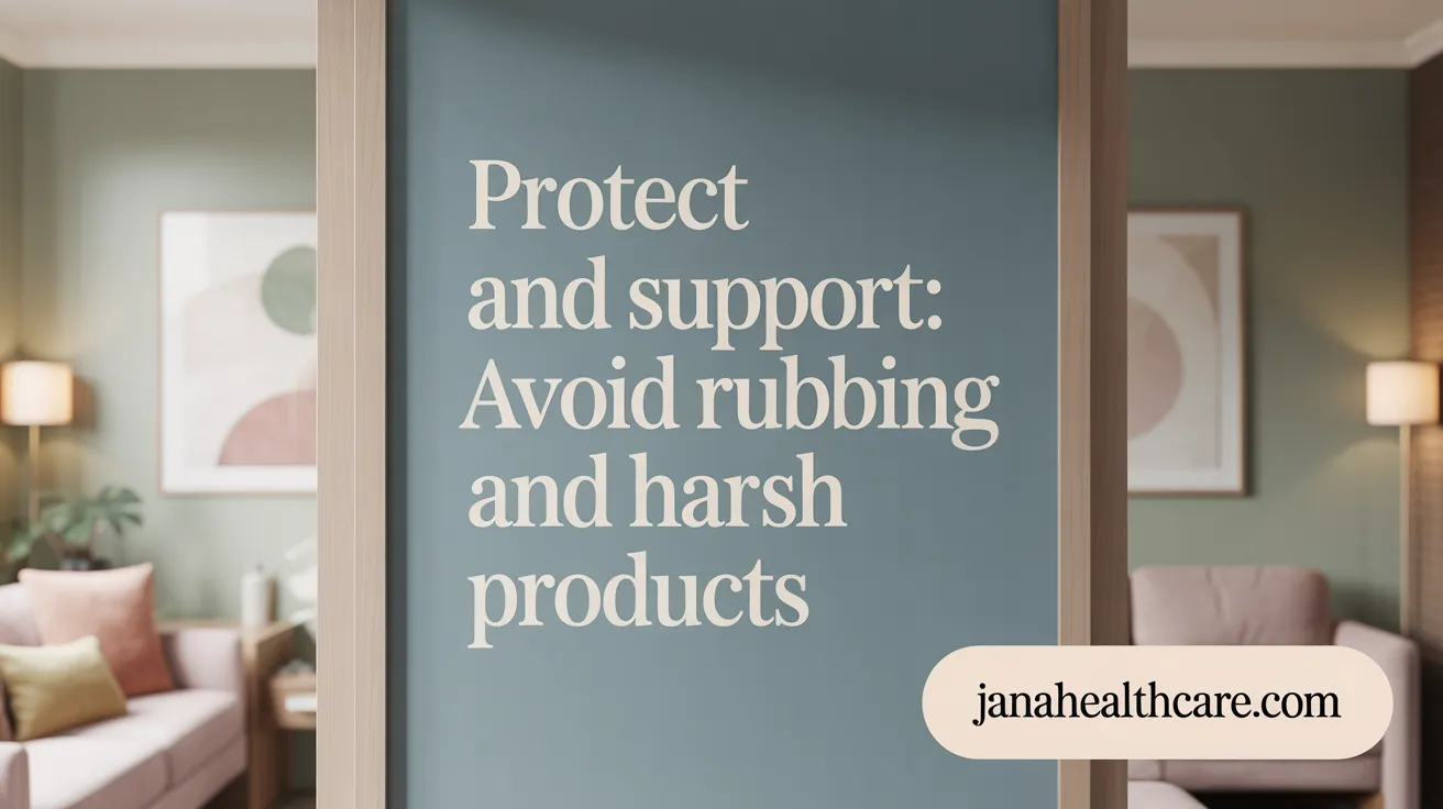 Protect and Support: Avoid Rubbing and Harsh Products
