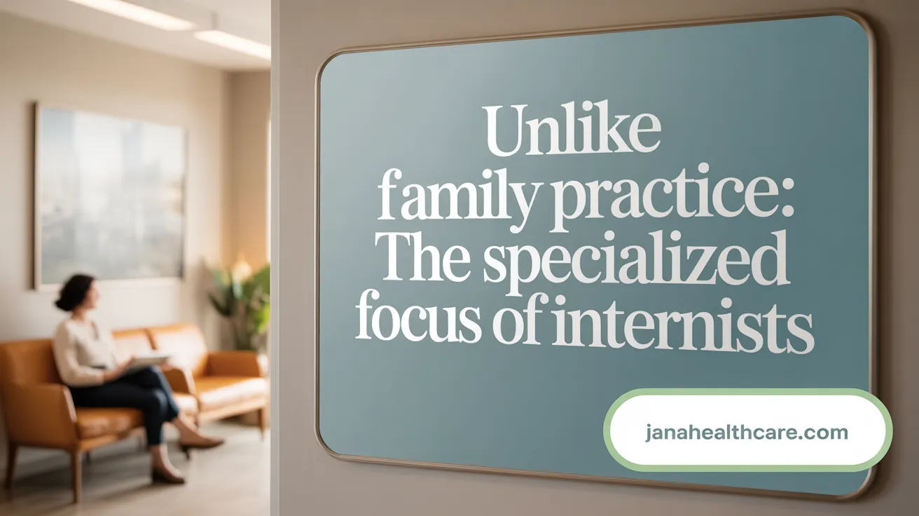 Unlike Family Practice: The Specialized Focus of Internists