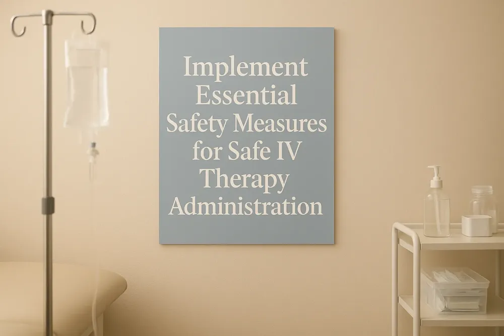 Implement Essential Safety Measures for Safe IV Therapy Administration