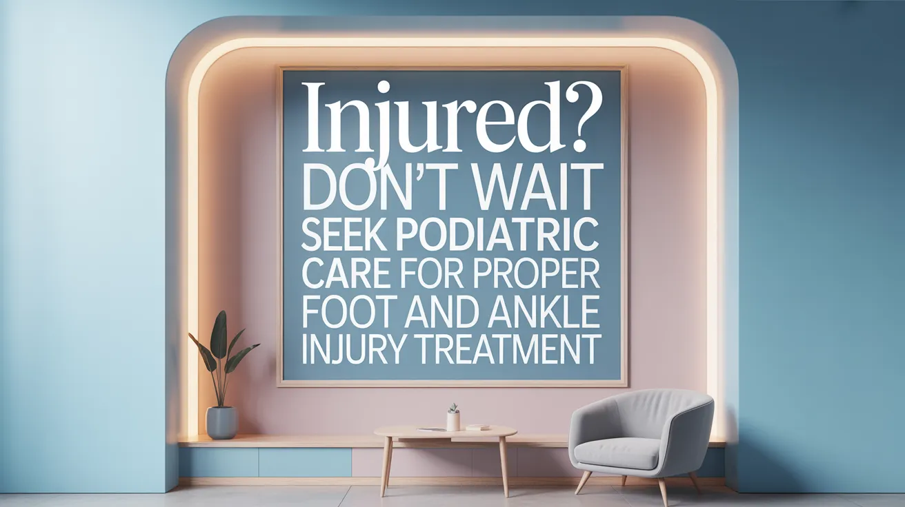 Injured? Don't Wait: Seek Podiatric Care for Proper Foot and Ankle Injury Treatment