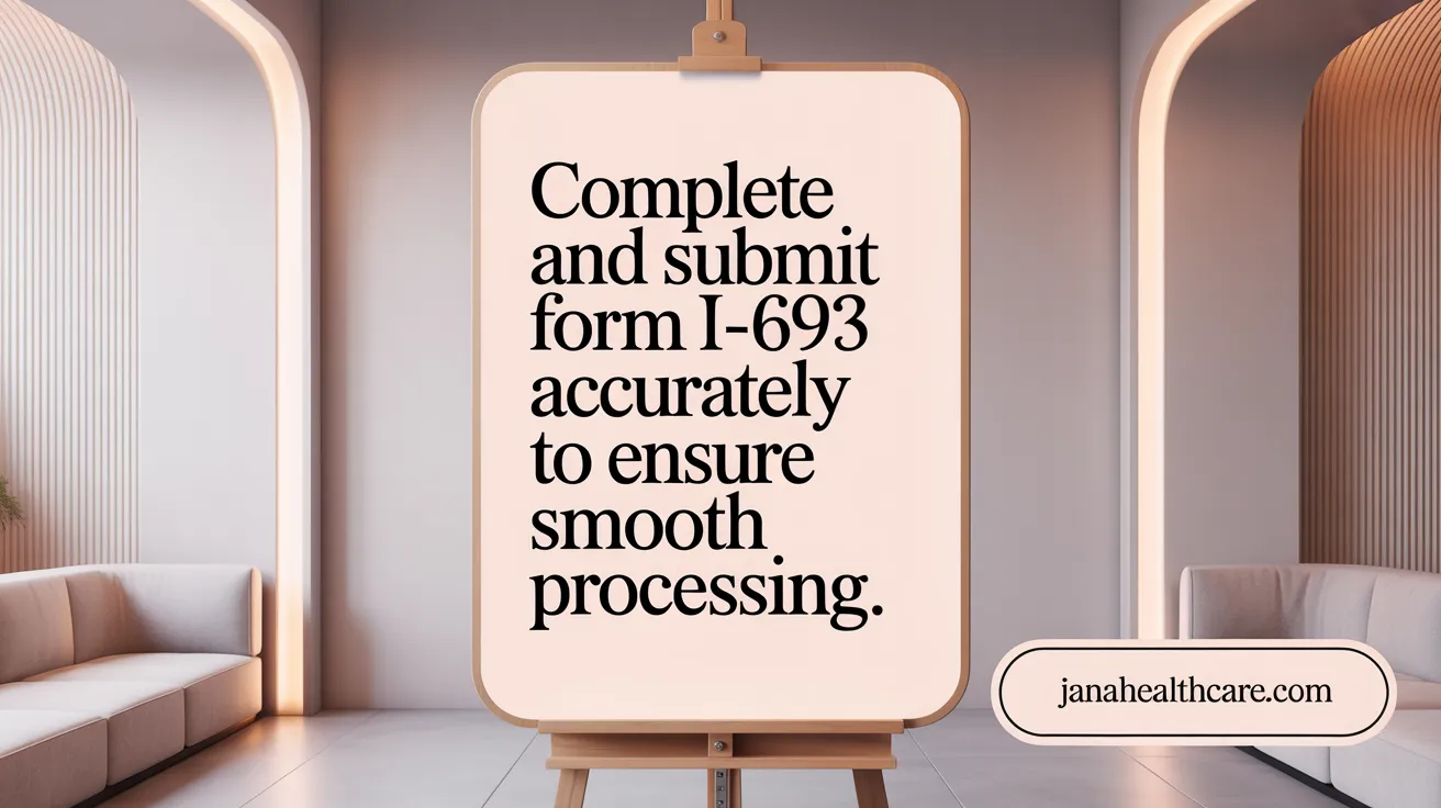 Complete and submit Form I-693 accurately to ensure smooth processing.