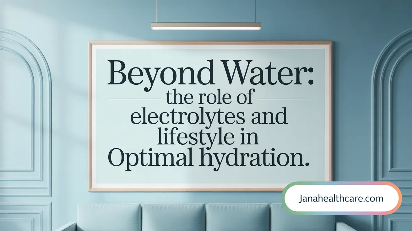 Beyond Water: The Role of Electrolytes and Lifestyle in Optimal Hydration