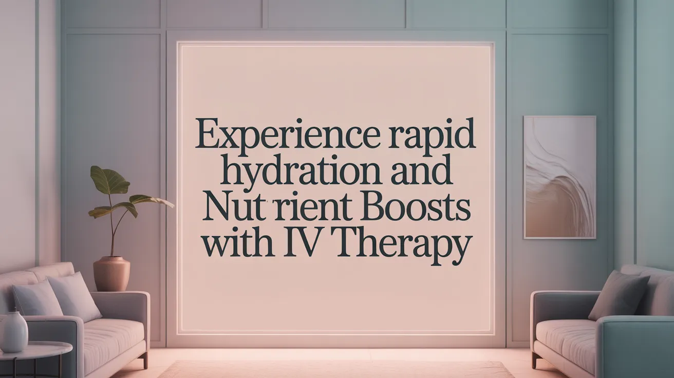 Experience Rapid Hydration and Nutrient Boosts with IV Therapy