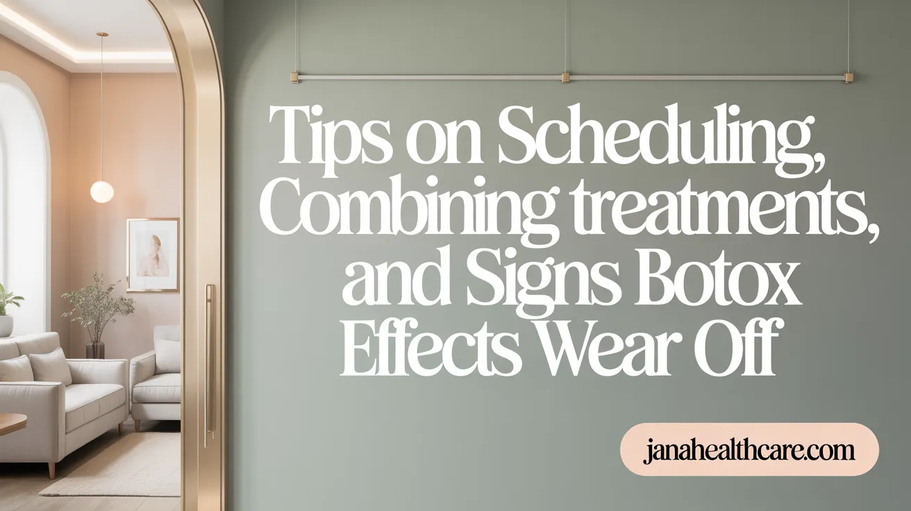 Tips on scheduling, combining treatments, and signs Botox effects wear off
