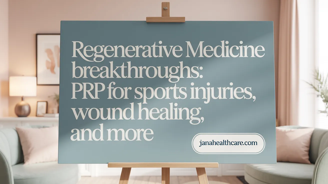 Regenerative Medicine Breakthroughs: PRP for Sports Injuries, Wound Healing, and More