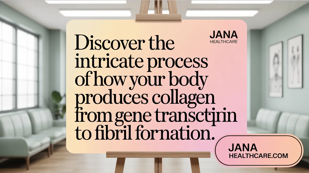 Discover the intricate process of how your body produces collagen from gene transcription to fibril formation.