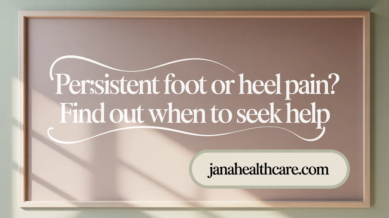 Persistent Foot or Heel Pain? Find Out When to Seek Help