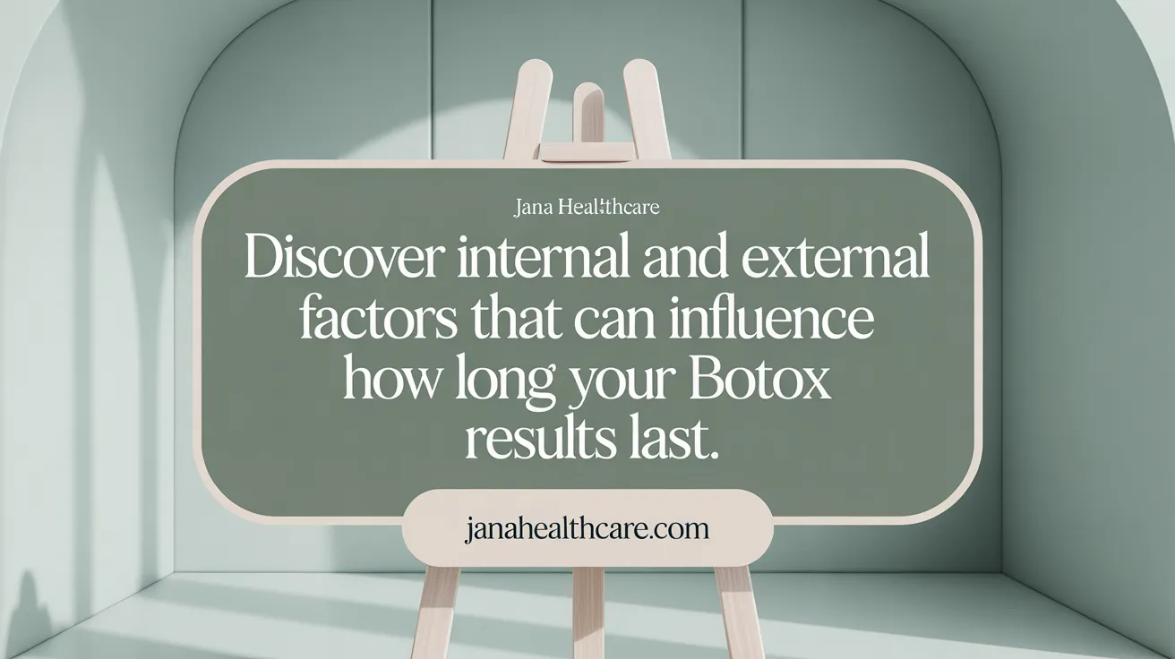 Discover internal and external factors that can influence how long your Botox results last.