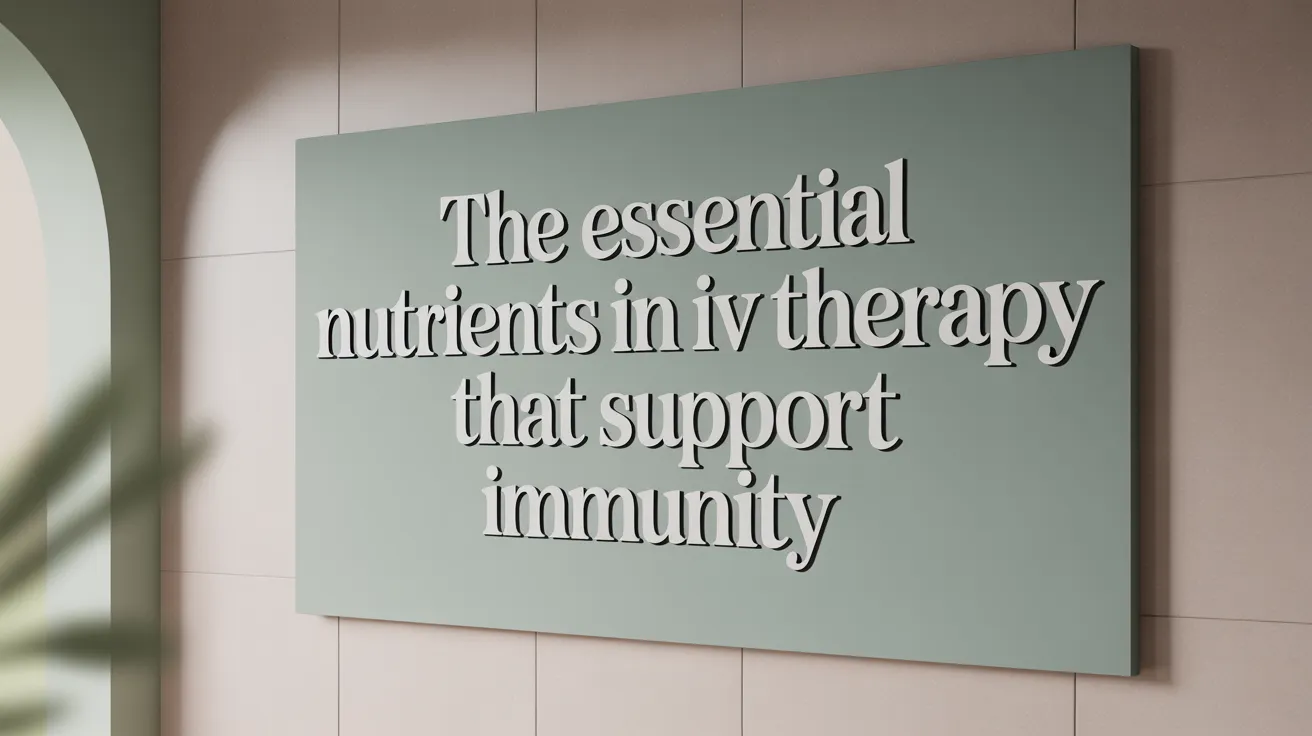 The Essential Nutrients in IV Therapy That Support Immunity