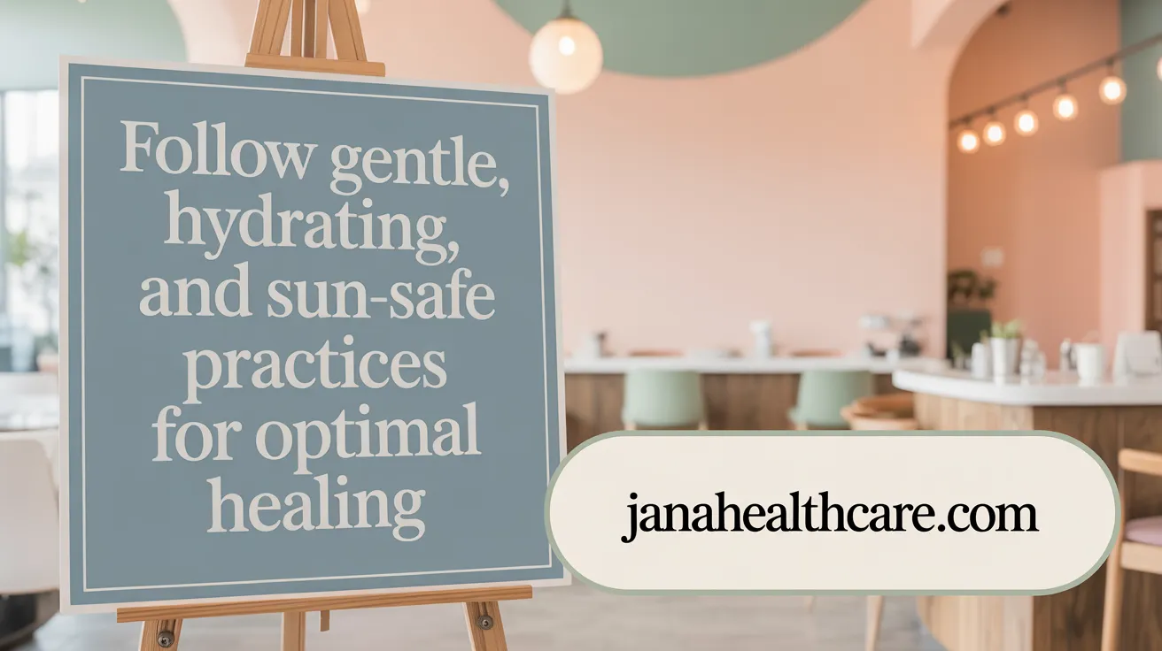 Follow Gentle, Hydrating, and Sun-Safe Practices for Optimal Healing