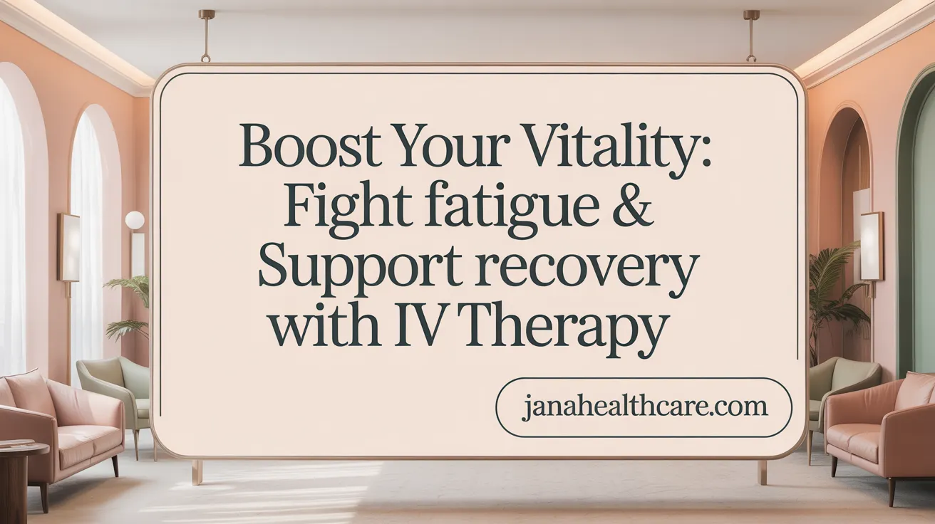Boost Your Vitality: Fight Fatigue & Support Recovery with IV Therapy