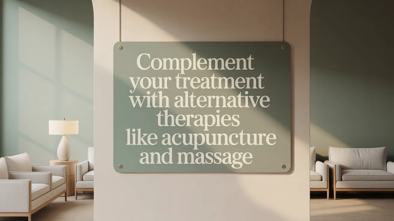 Complement your treatment with alternative therapies like acupuncture and massage