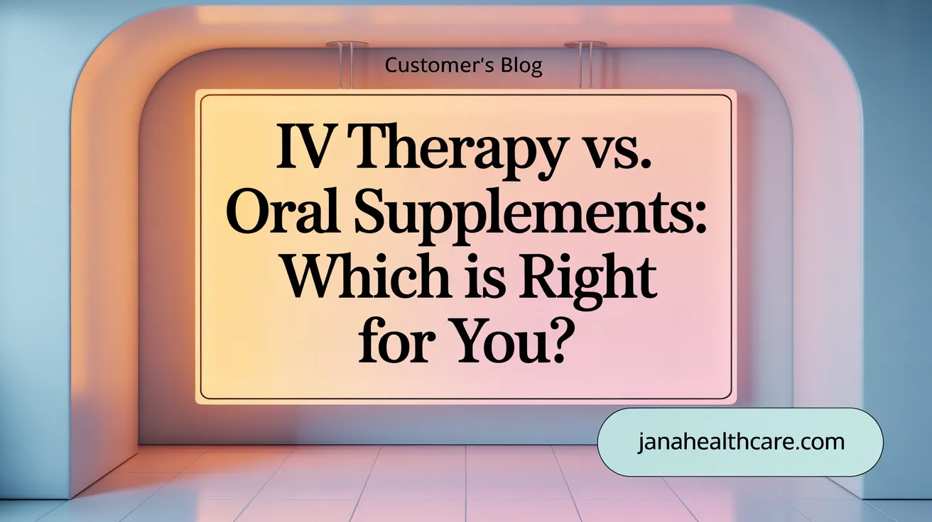 IV Therapy vs. Oral Supplements: Which Is Right for You?
