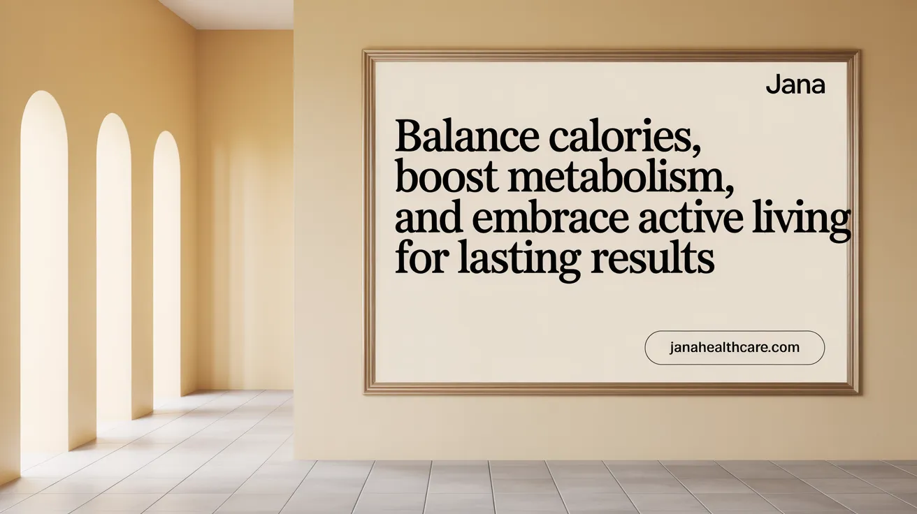 Balance Calories, Boost Metabolism, and Embrace Active Living for Lasting Results