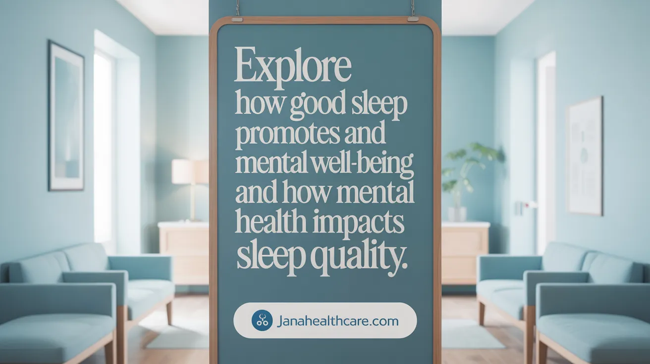 Explore how good sleep promotes mental well-being and how mental health impacts sleep quality.