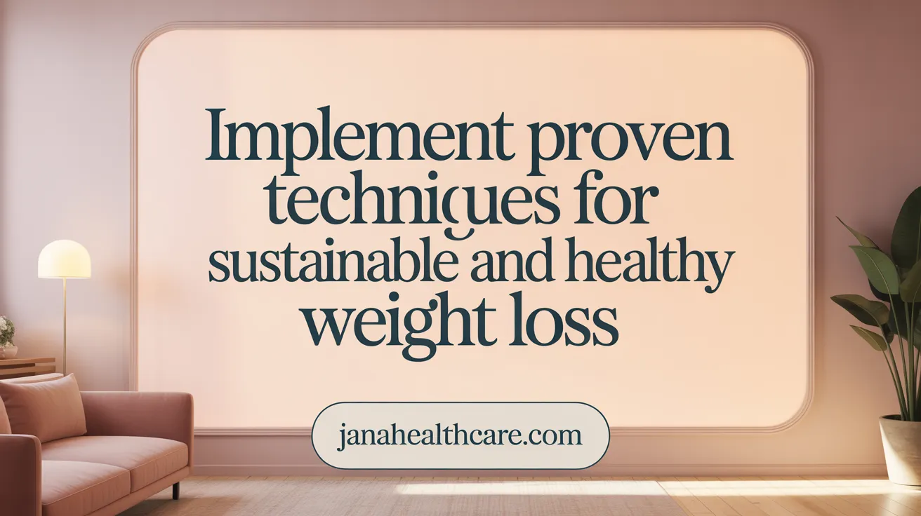 Implement Proven Techniques for Sustainable and Healthy Weight Loss