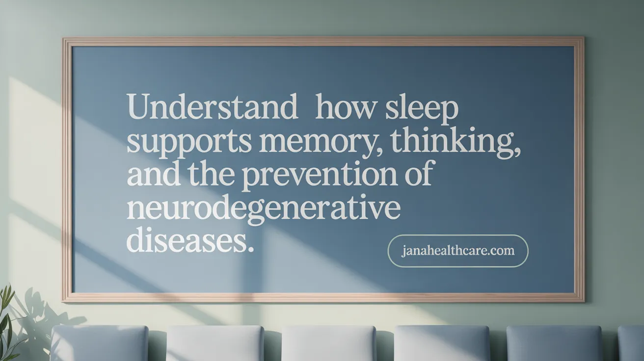 Understand how sleep supports memory, thinking, and the prevention of neurodegenerative diseases.