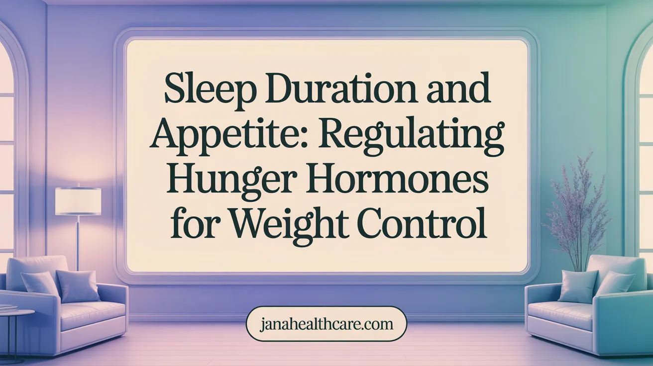Sleep Duration and Appetite: Regulating Hunger Hormones for Weight Control