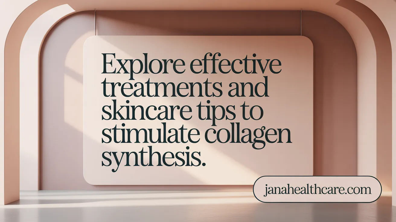 Explore effective treatments and skincare tips to stimulate collagen synthesis.