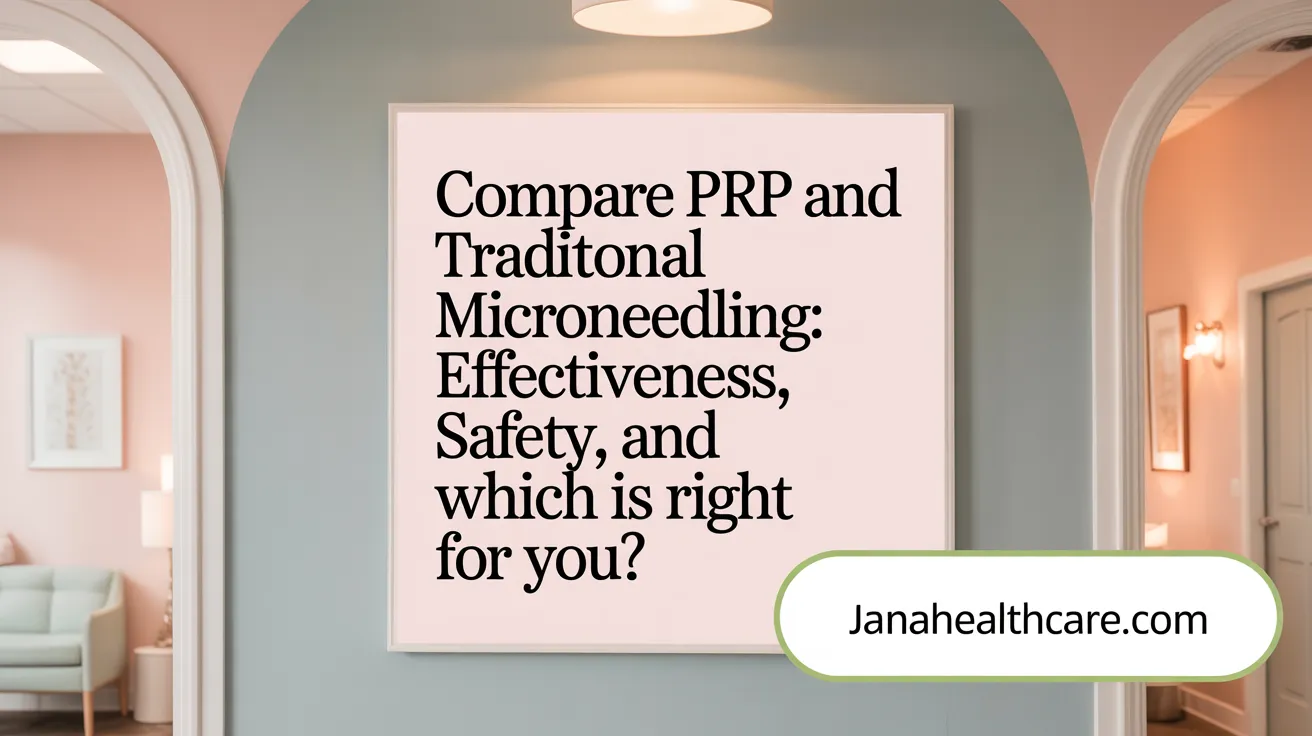 Compare PRP and Traditional Microneedling: Effectiveness, Safety, and Which Is Right for You?