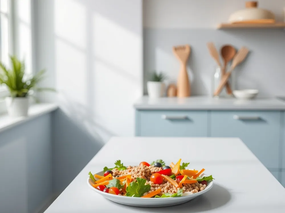 A balanced plate filled with colorful vegetables, whole grains, and lean proteins provides the essential nutrients and fiber for sustainable healthy eating.