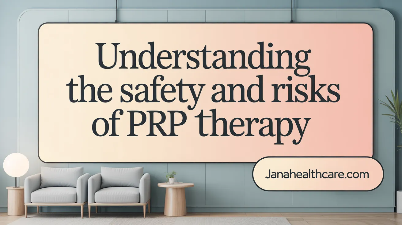 Understanding the Safety and Risks of PRP Therapy