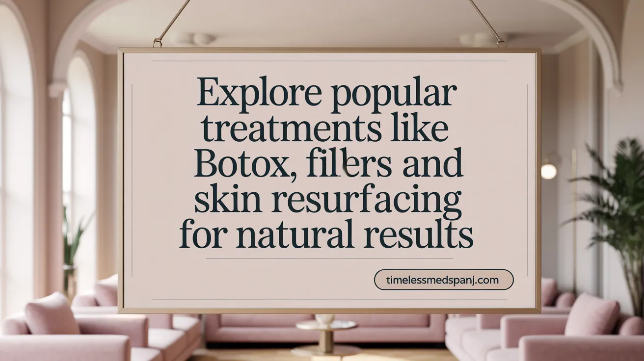 Explore popular treatments like Botox, fillers, and skin resurfacing for natural results