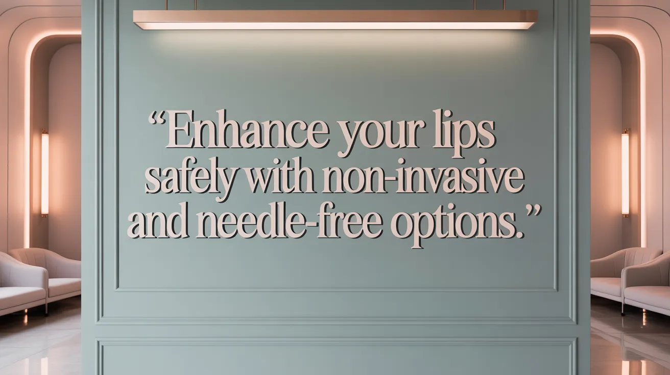 Enhance your lips safely with non-invasive and needle-free options.