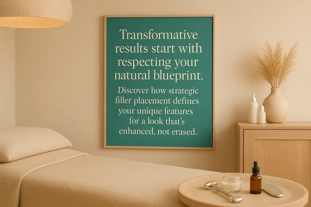Transformative results start with respecting your natural blueprint. Discover how strategic filler placement defines your unique features for a look that's enhanced, not erased.