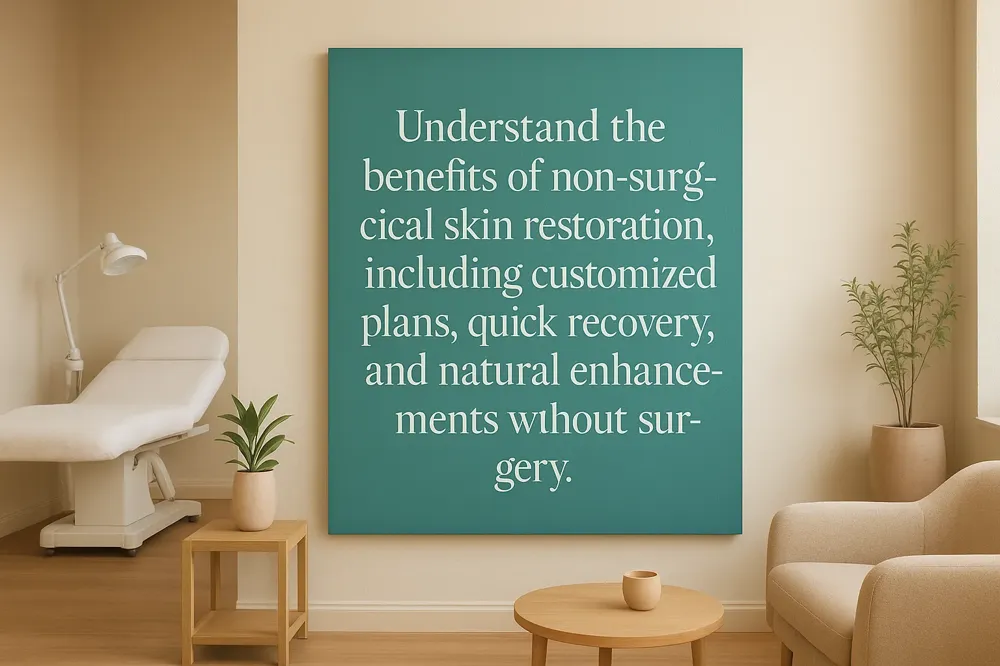 Understand the benefits of non-surgical skin restoration, including customized plans, quick recovery, and natural enhancements without surgery.