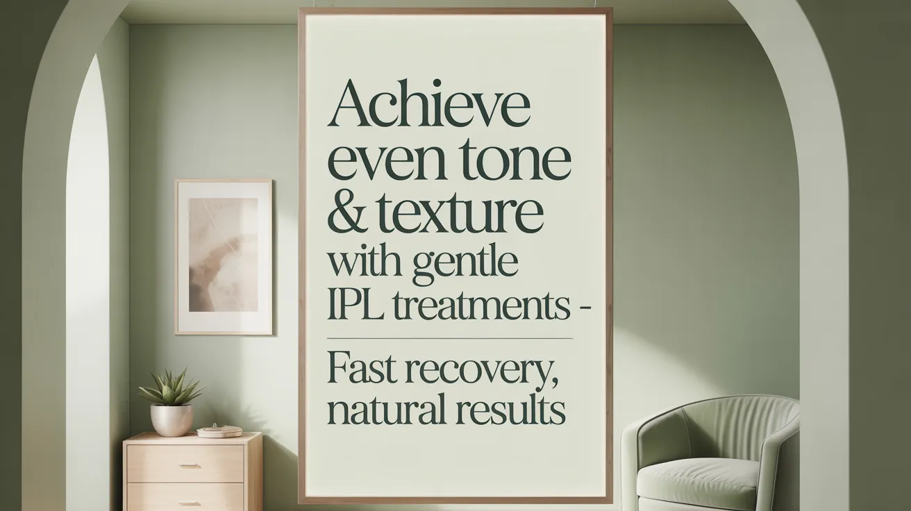 Achieve Even Tone & Texture with Gentle IPL Treatments - Fast Recovery, Natural Results